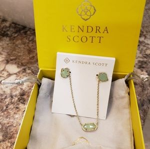 Authentic Kendra Scott CHALCEDONY set ,EUC